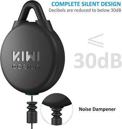 KIWI design VR Kablo Yönetimi, 3 Paket VR Makara Sistemi - Siyah