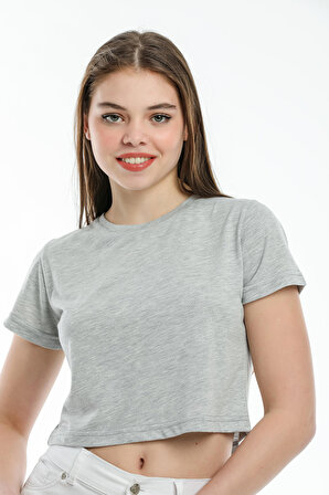 SPR21Y13 Crop Örme T-Shirt
