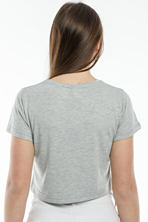 SPR21Y13 Crop Örme T-Shirt