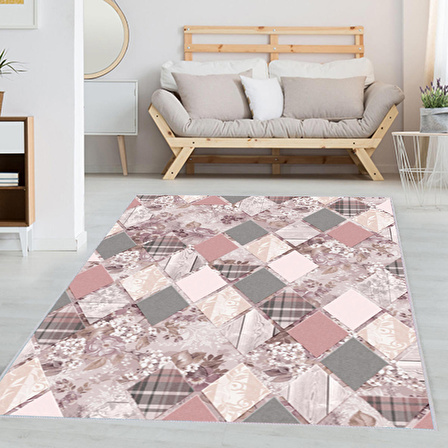Dijital Baskı Yıkanabilir Kaymaz Taban Salon Halısı Ve Yolluk RVG1340-HT201