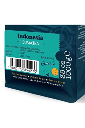 Moliendo Indonesia Sumatra Yöresel Kahve ( Çekirdek Kahve ) 1000 G.