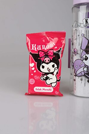 YENİ SEZON LİSANSLI KUROMI TRITAN MATARA 700 ML "KUROMI ISLAK MENDİL HEDİYELİ"