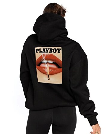 Playboy Baskı Oversize Sweatshirt