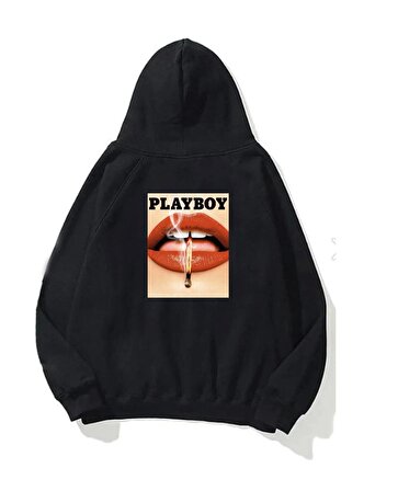 Playboy Baskı Oversize Sweatshirt