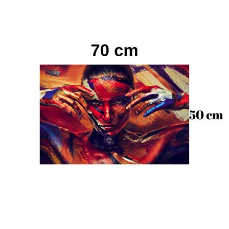 Renkli Pençeler Dekoratif Kanvas Tablo 50*70 cm AGT002