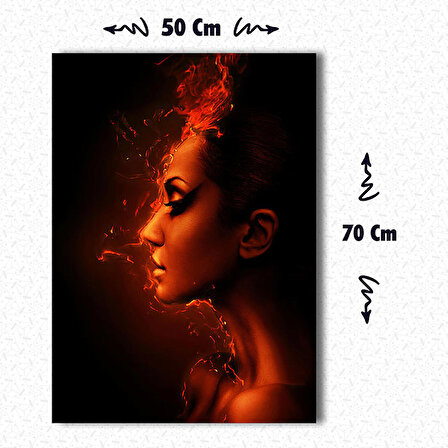 Alev ve Kadın Dekoratif Kanvas Tablo 50*70cm AGT007