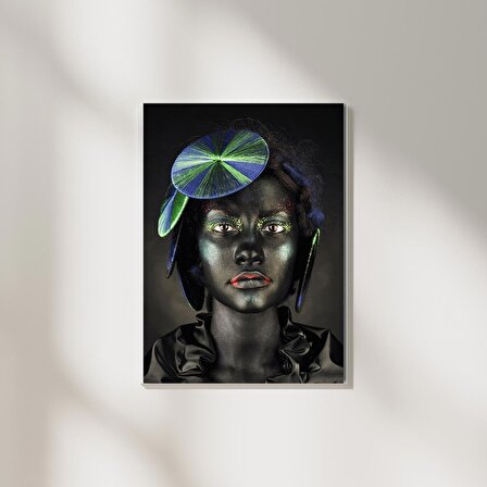 Siyahi Kadın Dekoratif Kanvas Tablo 50*70cm AGT008