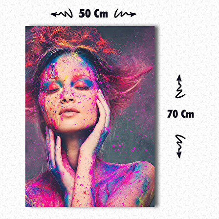 Renkli Yağmur Dekoratif Kanvas Tablo 50*70 AGT017