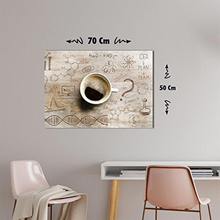 Kahve Molası Dekoratif Kanvas Tablo 50*70cm AGT037