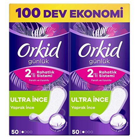 Orkid Ultra Ultra İnce 100 Adet Parfümsüz Günlük Ped