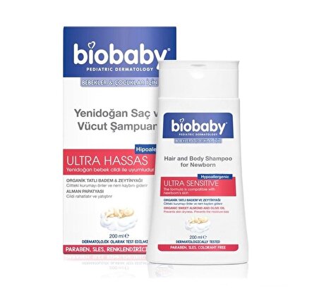 Biobaby Yenidoğan Saç Ve Vücut Şampuanı 200 Ml 8680512630234