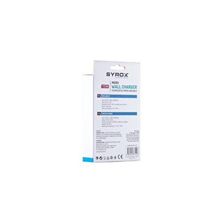 Syrox 2A Samsung Micro Usb Şarj Cihazı Syx-J15