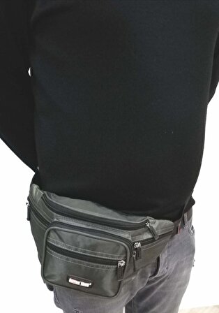 Seventeen Siyah Çok Gözlü Bel Çantası (3432)  - 31cm x 14cm Ebat