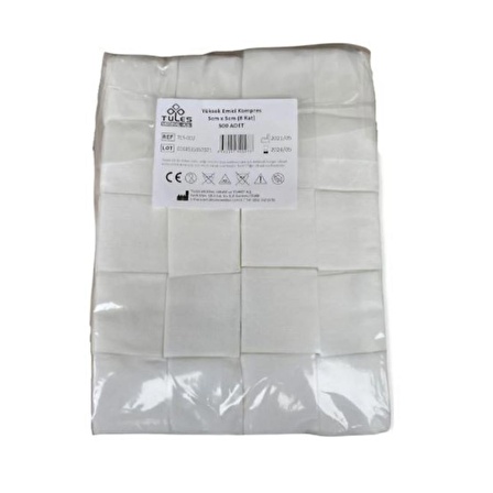 TULES - SPANÇ 7.5 CM X 7.5 CM NONWOVEN NON-STERİL 500LÜ PAKET