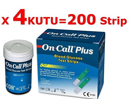 On Call Plus 200 Adet Seker Ölçüm Çubuğu / Strip