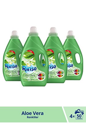 Rinso Renk Koruma & Leke Karşıtı Renkliler için Sıvı Deterjan 50 Yıkama 4x3 lt