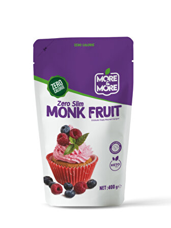 More&More Zero Slim Monk Fruit 400 g 1 paket. Keto / Ketojenik diyete uygundur.