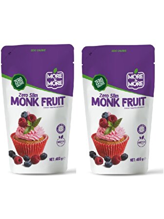 More&More Zero Slim Monk Fruit 400 g 2 paket. Keto / Ketojenik diyete uygundur.