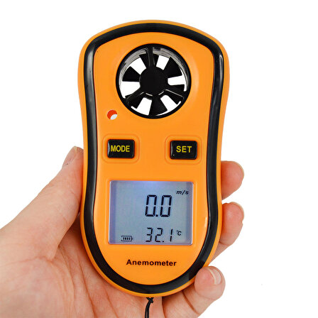 Dijital Anemometre Termometreli Hava Akım Ölçer thr252
