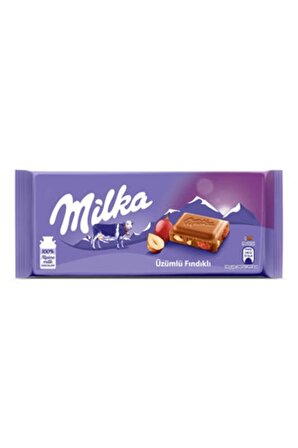 Milka Üzümlü Fındıklı Çikolata 80 G * 10 Adet