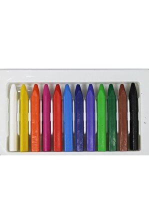 Üçgen Mum Boya 12'li Jumbo Triangular Polimer Crayons