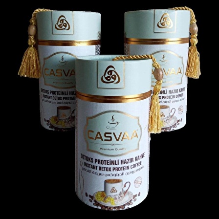 Casvaa Coffee 250 gr 3'lü Detoks Proteinli Türk Kahvesi