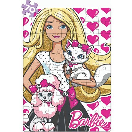 Diytoy Barbie 2 İn 1 Puzzle Seti