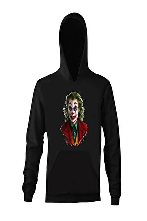 Art T-Shirt Joker Smile Unisex Kapüşonlu Sweatshirt