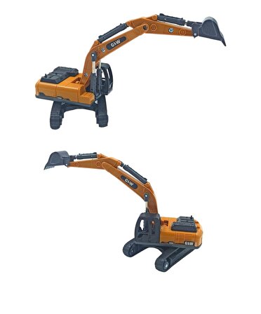 Metal Kepçe Dozer ve Forklift Set 3'lü GWL Oyuncak İş Makinaları Seti 