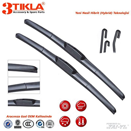 Jeep Grand Cherokee Hibrit Silecek Takımı (2011-2012) 550 mm/530 mm