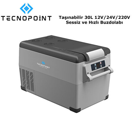 Tecnopoint TC21-10 Taşınabilir Araç Buzdolabı 35 Litre 12V/24V/220V Uyumlu