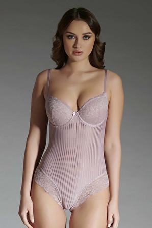 Kadın Bronz Yarım Destekli B Cup Body Suit