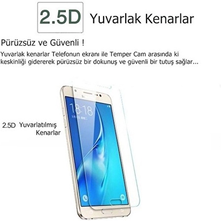 Sepetegelsin Samsung Galaxy A7 2016 Uyumlu Şeffaf 9h Tamperli Cam Ekran Koruyucu