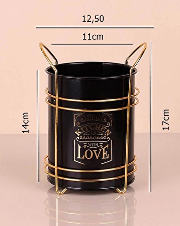 Zhlhome Gold Standtlı Kaşıklık Organizer Kitchen Love