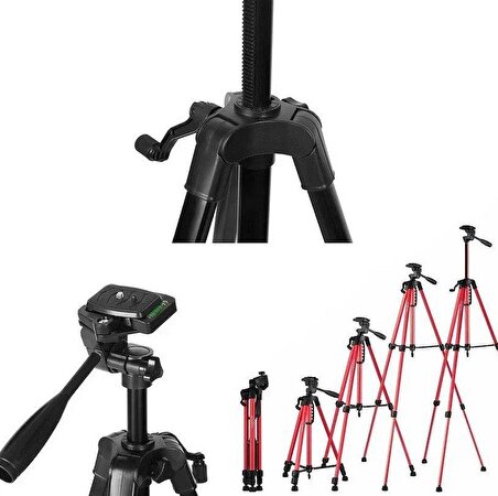 Zhltools 140Cm 3366 Alüminyum Ultra Hafif Su Terazili Premium Tripod Pro