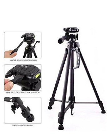 Zhltools 140Cm 3366 Alüminyum Ultra Hafif Su Terazili Premium Tripod Pro