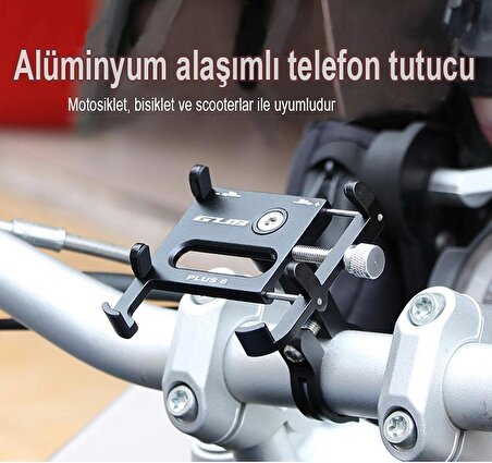 Zhltools GUB Plus 6 Ayarlanabilir Bisiklet Telefon Tutucu Motosiklet Gidon Klip Tutucu Aluminum