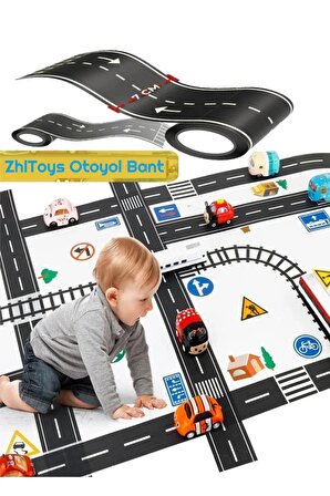 Zhltoys Otoyol Bant Eğitici Ve Eğlenceli Yol Yapım Road Tape Şerit Oyun Bandı Eğitici Oyuncak
