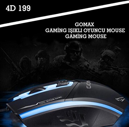 Gomax M1 Gaming Rgb Işıklı Oyuncu Fare Gaming Kablolu Mouse