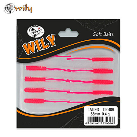 Wily Tailed LRF Silikon Yem 5.5cm 09 Pink (10Ad)