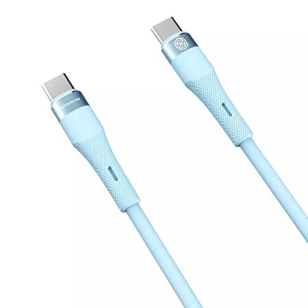 Nillkin Typec Typec 27W Silikon Data Şarj Kablo 1.2m - Mavi