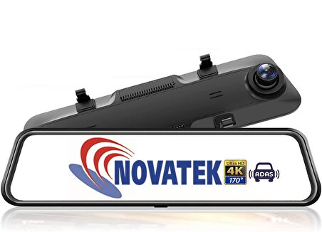 Novatek NT924GW+64GB 4K 2160P ADAS GPS+Wifi 12 inç Araç Kamerası