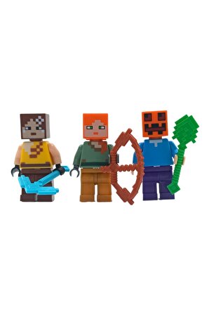Hayal Gücünüzü Minecraft Evrenine Taşıyan Lego Uyumlu 12 Karakterli 24 Parça Minecraft Figür Seti