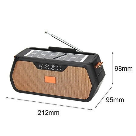 Concord FP81S  TF/BT/USB/FM Radyo/Solar Güneş Enerji Bluetooth Hoparlör