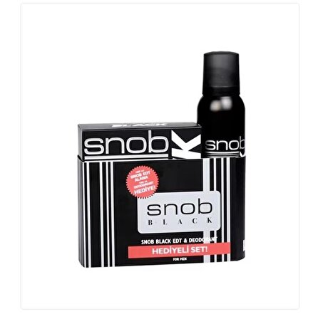 Snob Black Edt 100ml + 150ml Deodorant Erkek Parfüm Seti 8690644015694