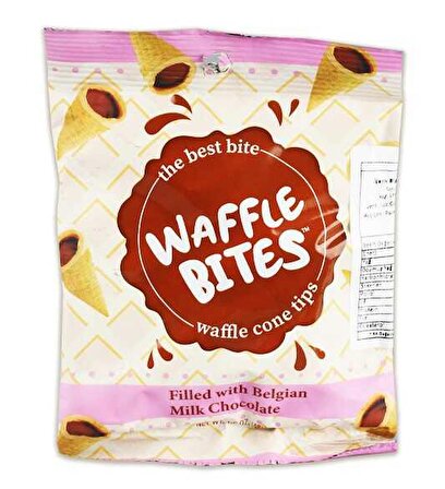 Waffle Bıtes Sütlü Çikolatalı Kornet 48 Gr. (1 Paket)