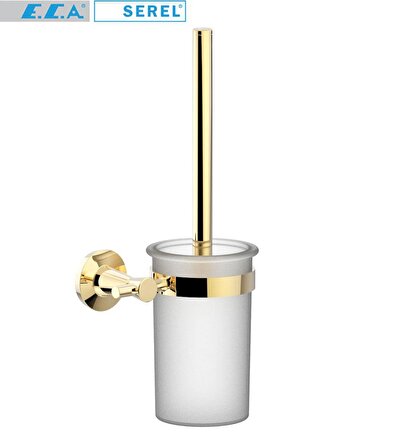 Serel Purity Tuvalet Fırçalığı Camlı Altın Görünümlü 140113010A 