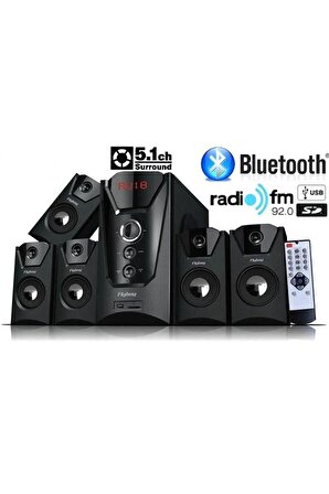 Bluetoothlu 5+1 Dijital Ekran Radyolu Usb Ses Sistemi