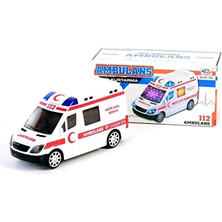 Ctoy Pilli 3D Işıklı Ve Sesli Ambulans 89-1189