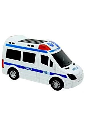 Ctoy Işıklı Ve Sesli Uzaktan Kumandalı Polis Minibüsü 1:32